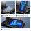 (BlackUSB Cable)LED Table Lamp Eye Protection 15W QI Wireless Charging Foldable Desk Lamp Touch Control 4