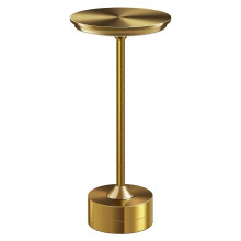 Lampada da tavolo a LED (oro) Lampada da scrivania in metallo Ricaricabile tramite USB Luce da comodino