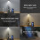 (BlackUSB Cable)LED Table Lamp Eye Protection 15W QI Wireless Charging Foldable Desk Lamp Touch Control 3