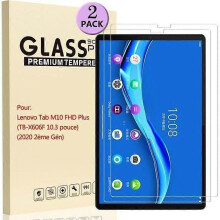 2Pcs Displayschutzfolie für Lenovo Tab M10 FHD Plus TB-X606F Gehärtetes Glas Tablet Schutzfolie