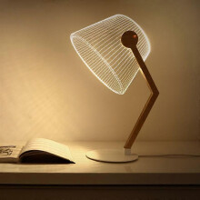 (A-Bend) Lampada da scrivania a LED moderna con curvatura visiva 3D, tavolo da studio e lettura, supporto