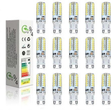 Lot de 15 ampoules LED G9 5 W 48 SMD 2835 LED blanc chaud 400 lm - Marque de haute qualité - Classe