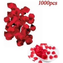 Lote de 1000 piezas de pétalos de rosa rojos artificiales - FLOR ARTIFICIAL - seda sintética - 4cm