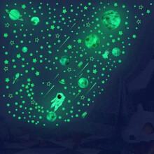 Självlysande väggdekor Peter Pan Fluorescerande klistermärke Saga Stjärnväggdekoration Baby Girl Room