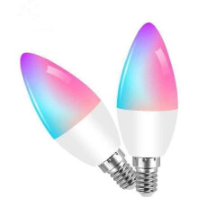 LY22530-Wolka Lot de 2 ampoules LED intelligentes connectées WiFi Multicolore RGB E14 4,5 W 320 lm Smartphone