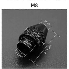 Mandrin de perçage sans clé (M8x0,75) 1 pièce pour outils rotatifs Dremel, accessoires Dremel, mini