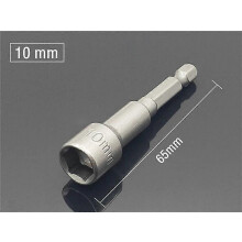 (1 pièce de 10 mm) 1 pièce de douille hexagonale, douille magnétique puissante, jeu de tournevis à écrou,