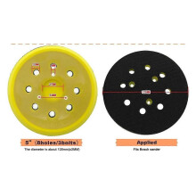 (A)5 tum 125 mm 8-håls krok- och ögle-slipdyna Superior-kuddar och slipmedel Elverktyg för stödplatta