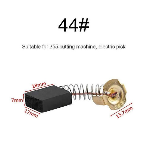 (44)10Pcs Balais de charbon Perceuse meuleuse électrique Remplacement graphite cuivre Pièces de rechange