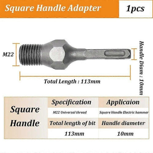 Adaptateur de perceuse à percussion électrique à filetage M22 (conjoint) Mandrin de perceuse à percussion