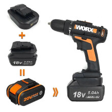 (makita to worx 4pin)sovitin Worx 20V max Akku Makita 18V Harjattomaan työkaluun BL1830 BL1840