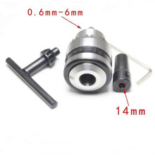 (14 mm) Nouveau mandrin de perçage 0,6-6 mm, montage B10 conique avec tige de connexion 4-14 mm, arbre