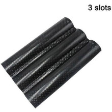 Tillverkad av kolstålFrench Wave Bröd Bakplåt Bakform Bakform Pan Baguette 3 Groove SVART