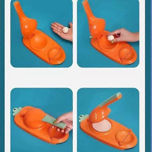 2 IN 1 DUMPLING VORM PERS Dumpling Maker Handmatige deegtool voor het persen van de Dumplinghuid Roze 2