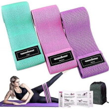 Fitness Elastiskt Band Set med 3 Resistance Bands för Yoga Pilates Fysisk Rehabilitering Resistance