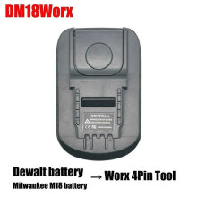 (DM18Worx)Akkusovitin Makitalle/Bosch/Dewalt/Milwaukee 18V Li-Ion akulle Muunna For Worx 4PIN