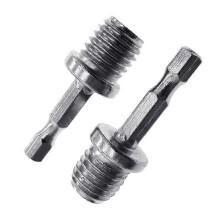 (M14) 2 pièces/ensemble adaptateur de perceuse hexagonale M10 + M14 outils de fendage du bois clé électrique