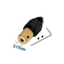 (B) Mini mandrin de perceuse à arbre de moteur électrique, pince de fixation, mini adaptateur de foret