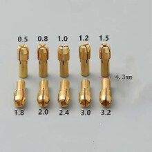 (10 pièces 4,3 mm) 5/11 pièces/lot Mini perceuse mandrin à pince en laiton pour outil rotatif Dremel