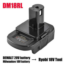 (DM18RL)MT20RNL DM18RL Adapteri Makita Dewalt Milwaukee 18V Li-ion Battery Convert to Ryobi 18V Li-ion