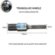 (Triangular)SDS Diamond Core Bit Adapter Rod Concentric Rod Connector for M22 Concrete Drilling Bit