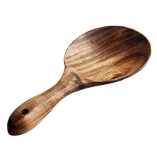 Cuillère en bois de teck Cuillère à riz en bois massif naturel Grande pagaie à riz en bois Cuillère