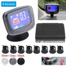 (8 sensorenZilver)Parkeersensoren voor auto's Auto Parktronic Waterdicht 4 6 8 Pieptoon Radar Detector
