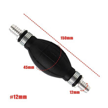 Pompa di adescamento manuale in gomma e alluminio per pompa del carburante da 6 mm/8 mm/10 mm/12 mm,