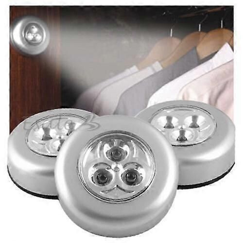 3er-Set 3 LED-Lampen Deckenstrahler kabellos selbstklebend 2