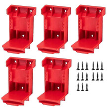 (5 stuks rood) 5 stuks gereedschapshouder voor Dewalt voor Milwaukee 18V 20V boorgereedschap batterijhouder