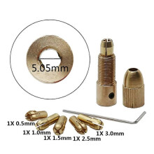(5.05mm)7PCS/Set Electric Drill Bit Kit Chuck Adapter Collet 0.5-3mm Mini Drilling Tool Drill Folder
