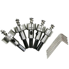 (Hole Drill Silver)16 18.5 20 25 30mm 5Pcs HSS Titanium Coated Core Drill Bit Set Wood Metal Hole Saw