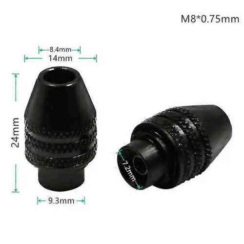 (01)RYRA M7/M8 0.3-3.2mm Multi Drill Chuck Keyless For Dremel Rotary Tools Drill Bit Chucks Adapter