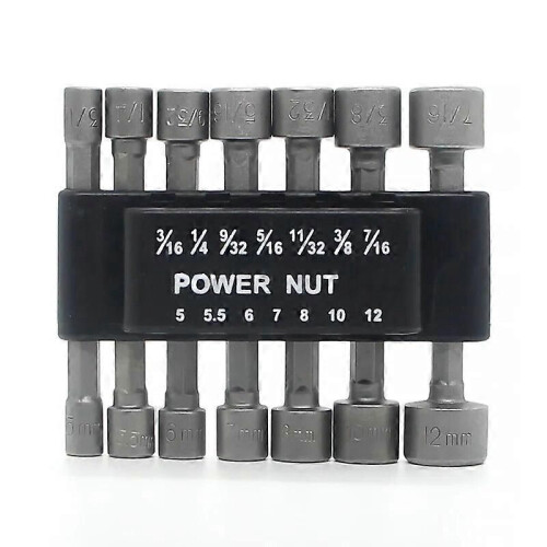 (14pcs)9pcs/set 5mm-13mm Hex Socket Sleeve Nozzles Magnetic Nut Driver Set Drill Bit Adapter Hex Power