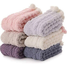 Calzini in pile da donna 6 paia caldi calzini da donna pilou pilou pantofole regalo di Natale inverno