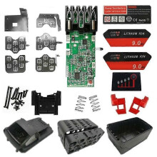 (3Layer15Hole9AhLabel)M18 Li-ion batteri Plastfodral PCB Laddningsskydd Kretskort Skal för