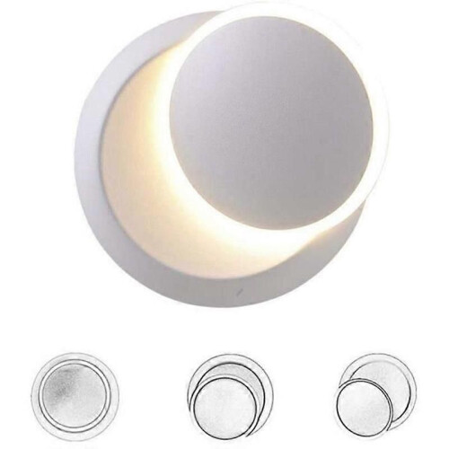 Appliques murales d'intérieur LED 5 W, applique murale moderne, blanc chaud, créative, Eclipse, 2 en