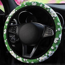 (Style 3) Housse de volant de voiture pour femme, motif fleurs, pour 37-38 cm, 14,5\