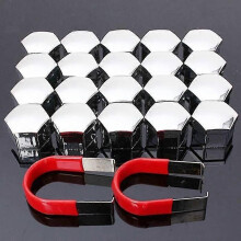 TEMPSA 20x 17mm Hexagonal Wheel Nut Plastic CHROME
