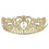 Crystal Crown Tiara Pannband Hår Smycken Bröllop Guld 1