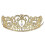 Crystal Crown Tiara Pannband Hår Smycken Bröllop Guld 3