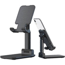Desk Phone Holder, Portable Table Smartphone Holder Adjustable Universal Aluminum Desk Phone Stand -