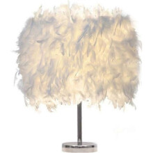 Feder Nachttischlampe - Vintage - Weiß