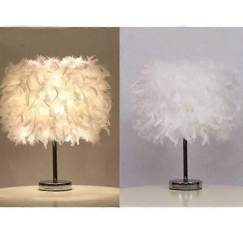 Lampada da comodino Feather - Vintage - Bianca 1