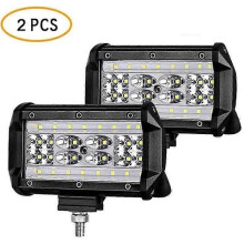 LEEGOAL Lot de 2 lampes de travail LED carrées 140 W DC 9 V-32 V pour quad, camion, bateau, tracteur,