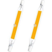 Lot de 2 ampoules LED R7S 78 mm, intensité variable, 10 W, COB, haute luminosité, blanc chaud 3 000