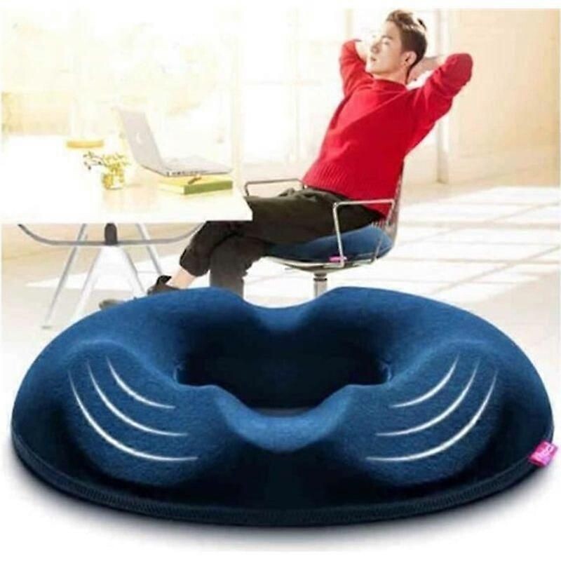 Coussin Orthopédique Gonflable En Forme Donut - Soulage Coccyx, Hémorroïdes, Sciatique, Grossesse - Coussin Siège Bureau Ergonomique Ajustable