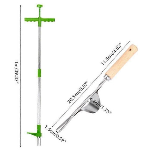 Aluminum Manual Weeder Forked Grass Puller Lawn Root Remover Portable Gardening Tools with 3 Claws 1