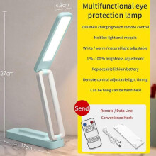 (Greenremote control) 2023 Nuova lampada pieghevole portatile con ricarica USB, lampada da scrivania