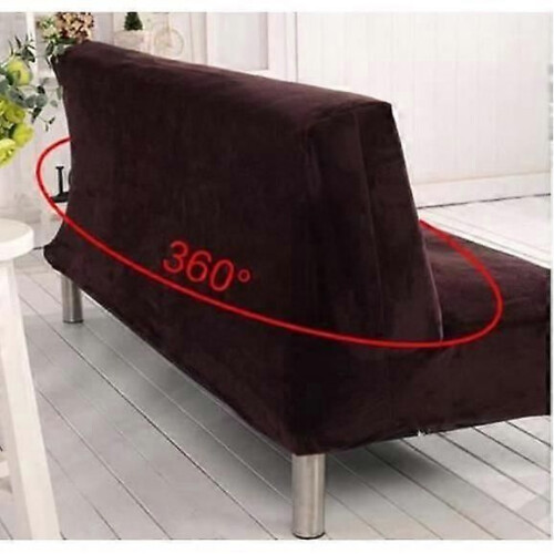 Solid Stretch Sofföverdrag Soffa Slipcover Armless sofföverdrag (grå) 1